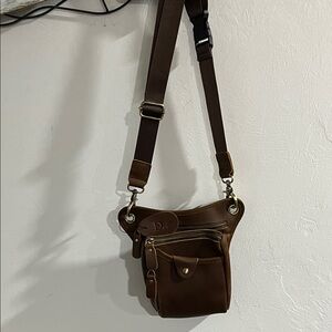 Dark Brown Leather Belt Bag